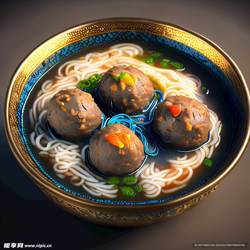 一碗米线4个红烧狮子头