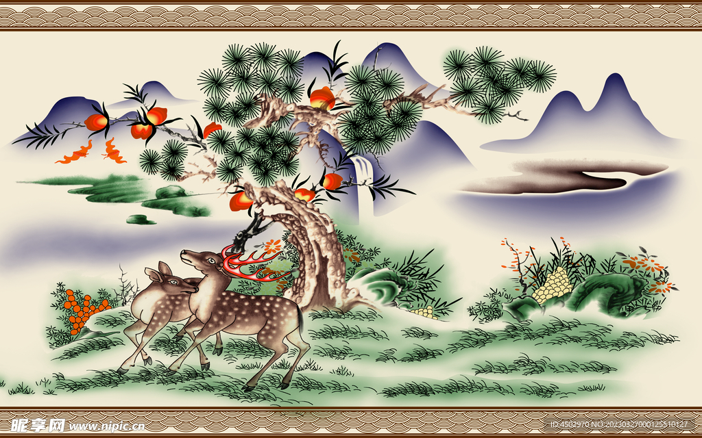 水墨国风电视背景墙