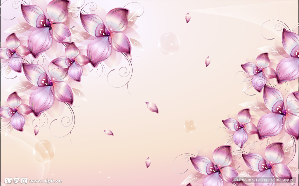 日韩风格花纹电视背景墙