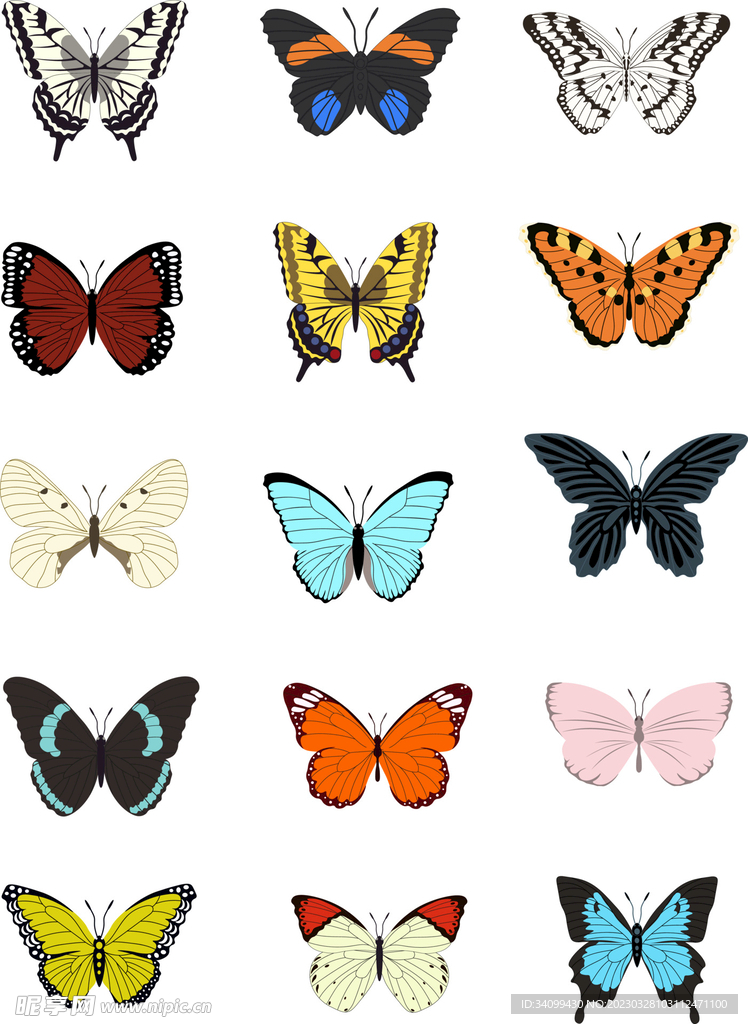 卡通蝴蝶
