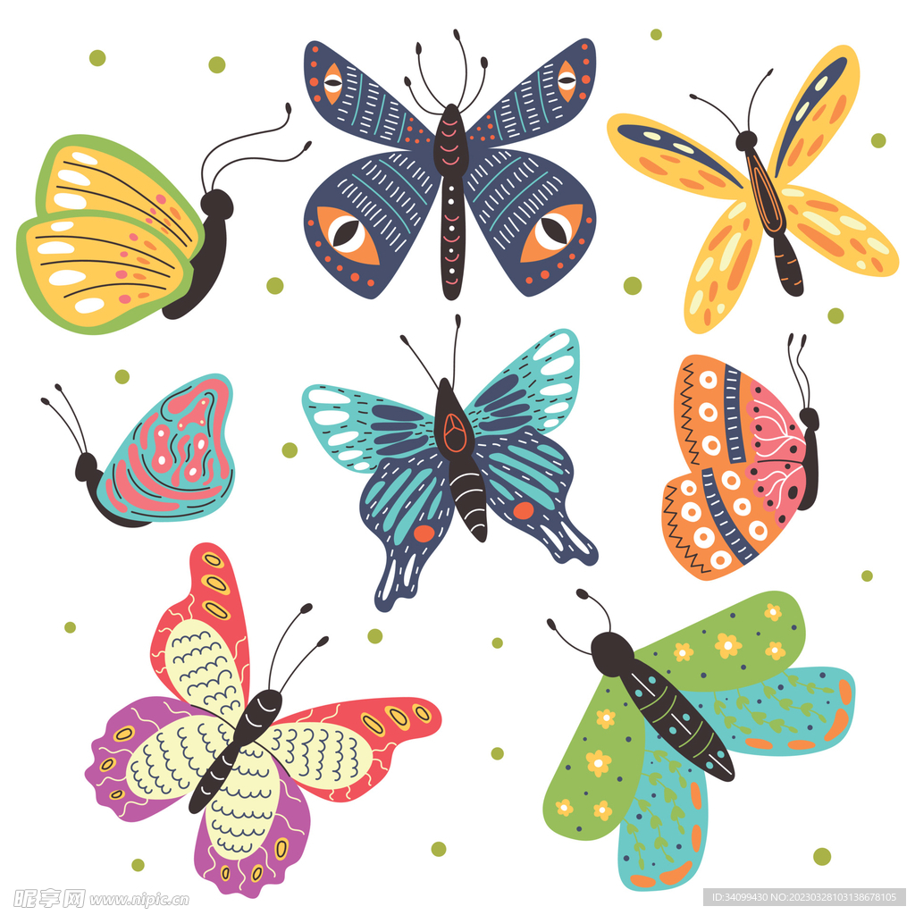 卡通蝴蝶