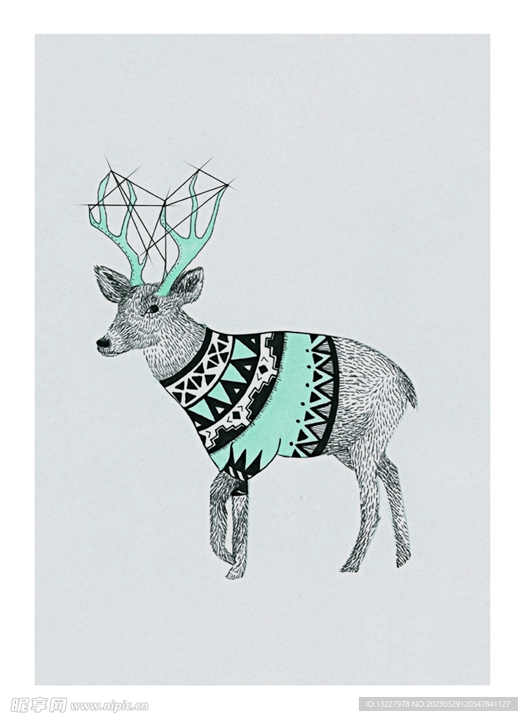 简约鹿 装饰画
