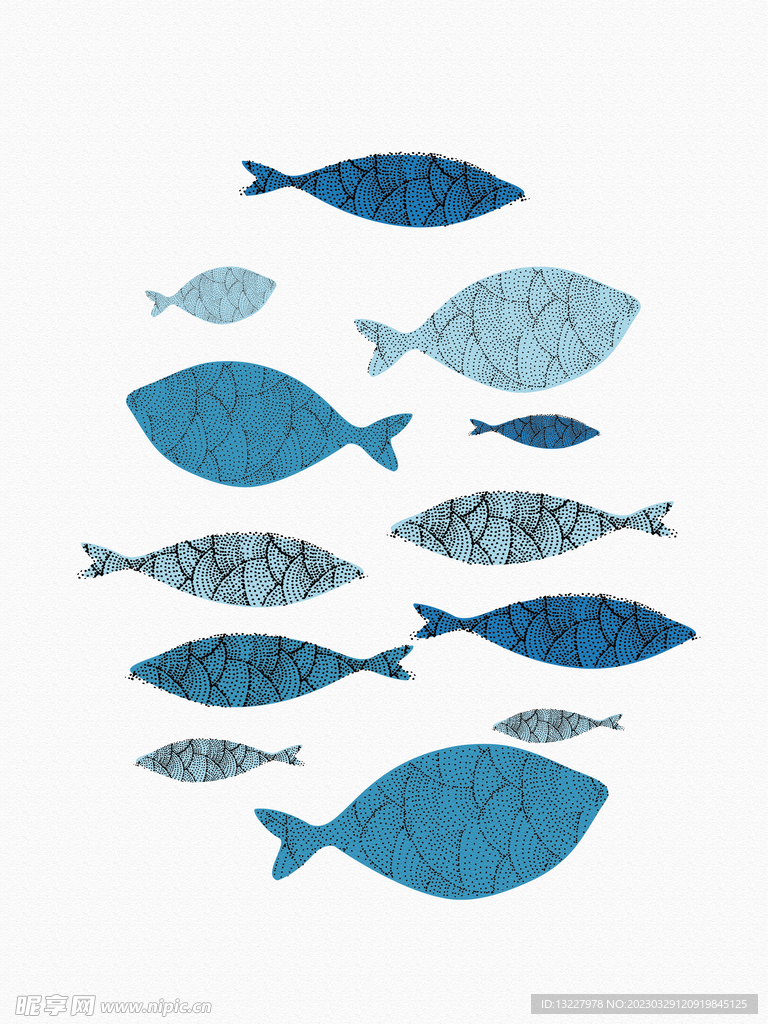 蓝色群鱼