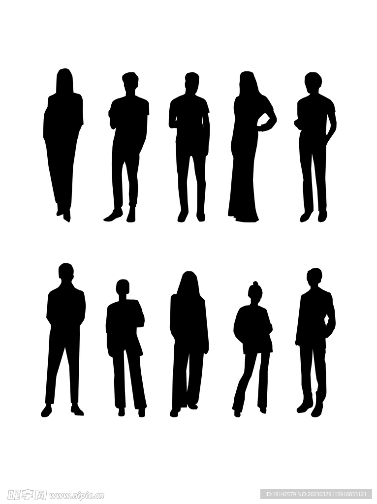 活动拍照合影人物剪影