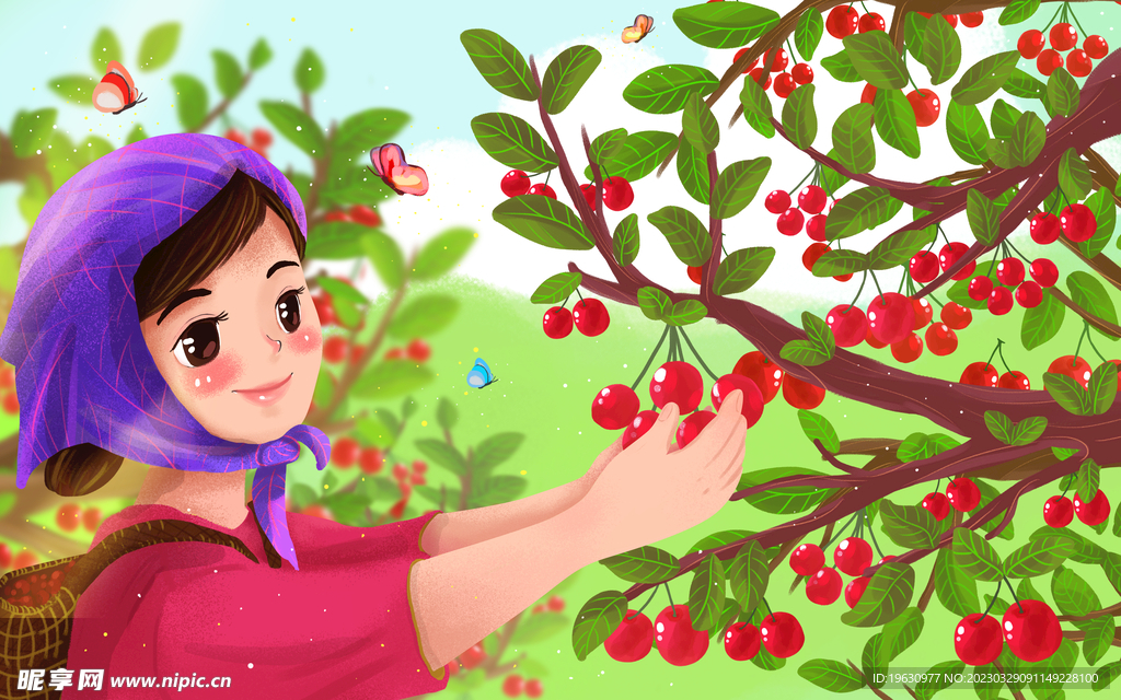 摘樱桃的人