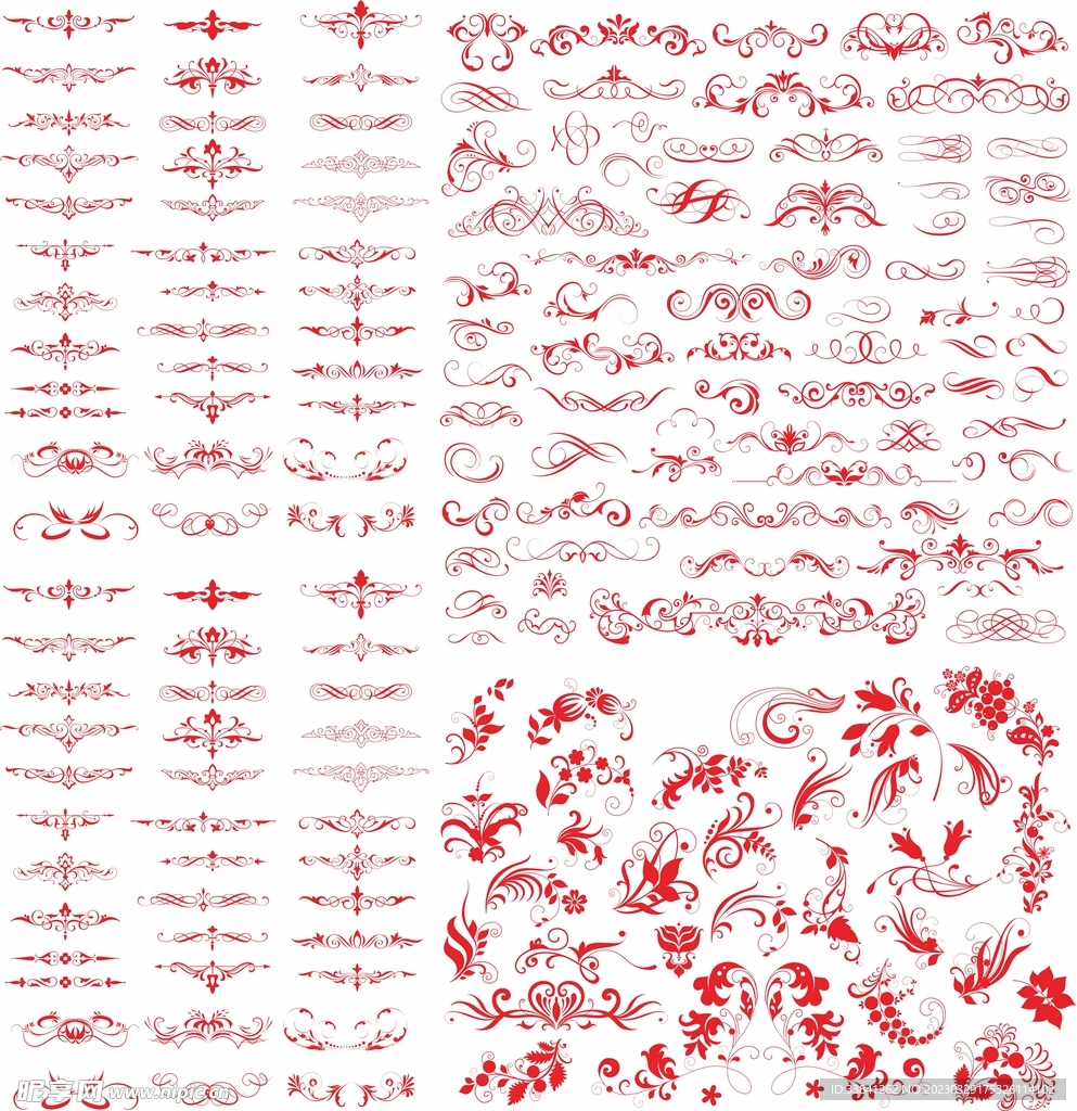 矢量素材欧式边框