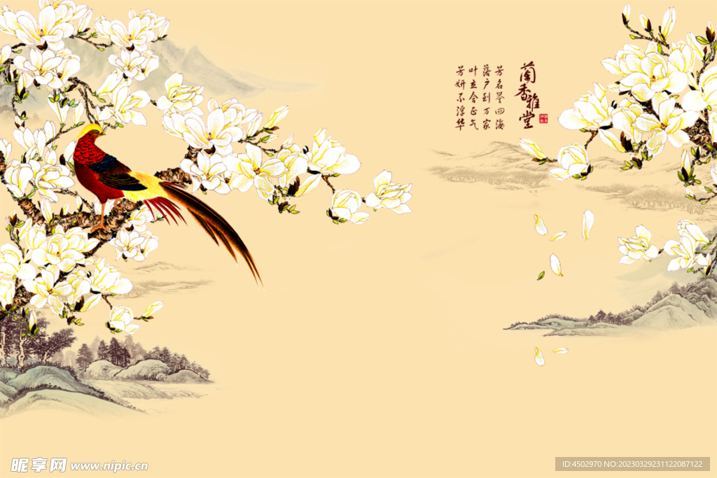 国风古画背景素材