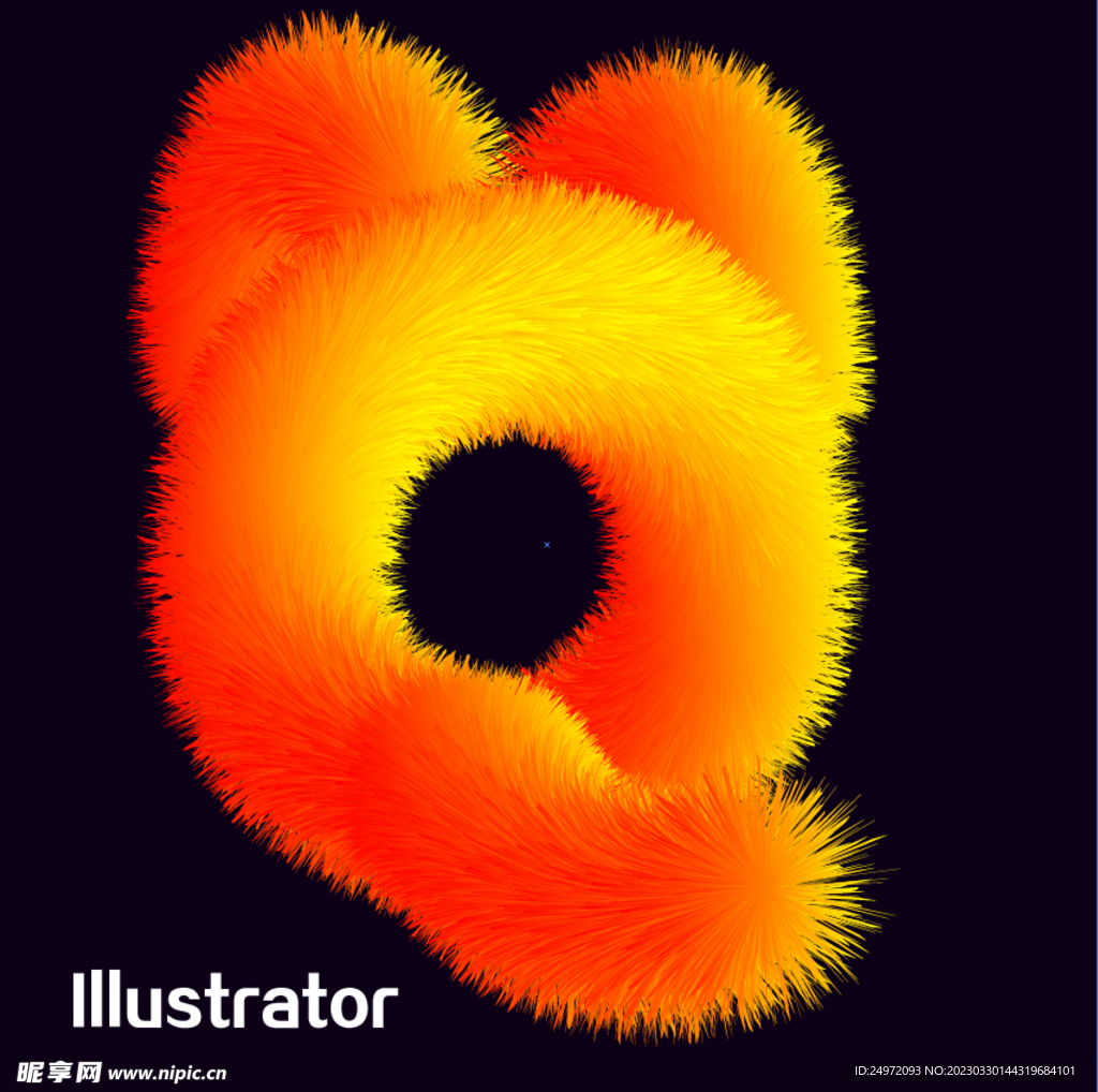 Q 毛绒字体 字母设计 英文设