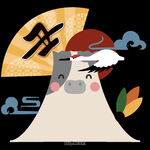 日式卡通猪扇子造型