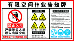 有限空间作业告示牌