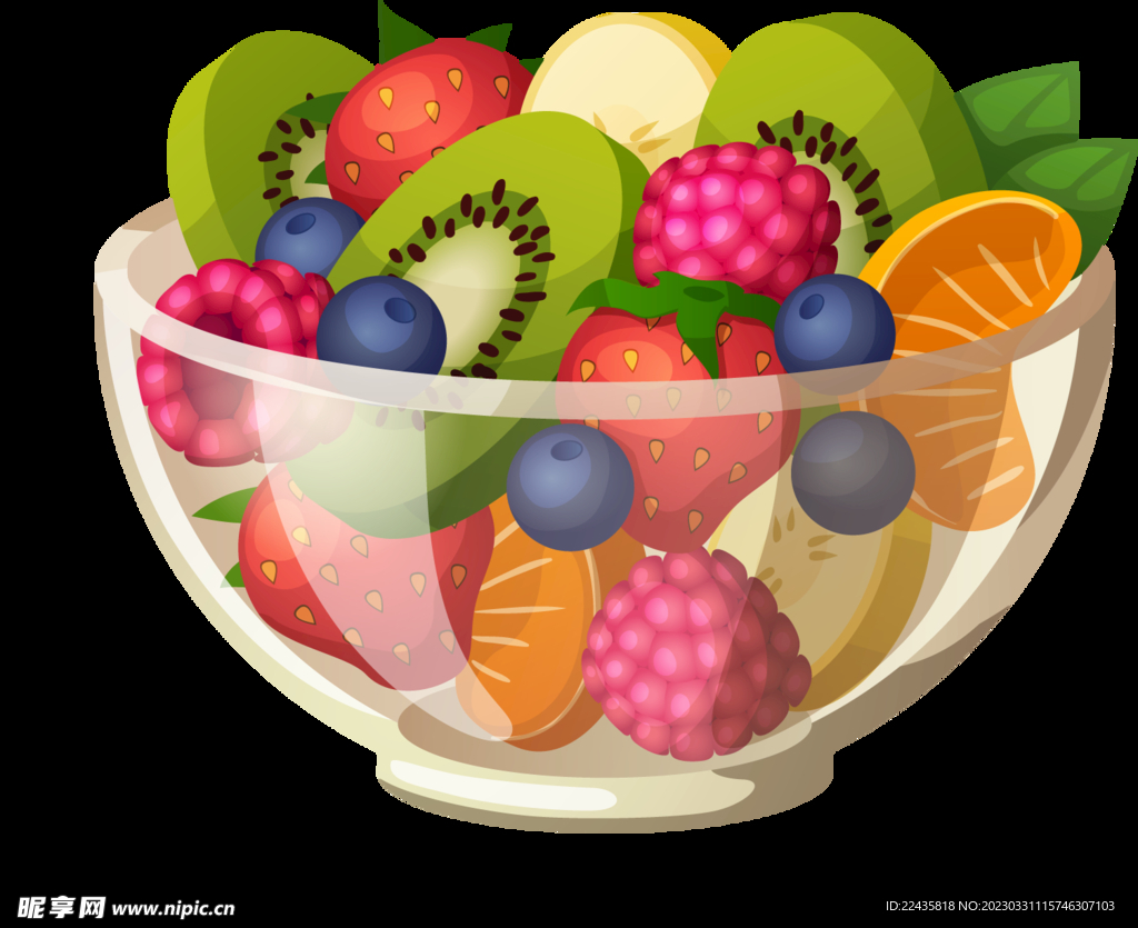 一碗水果PNG免扣素材