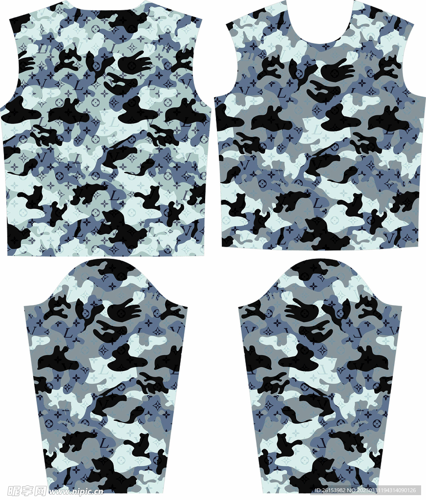 大牌迷彩T恤求图