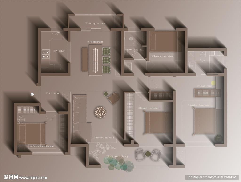 网红风奶油彩平分层PSD源文件