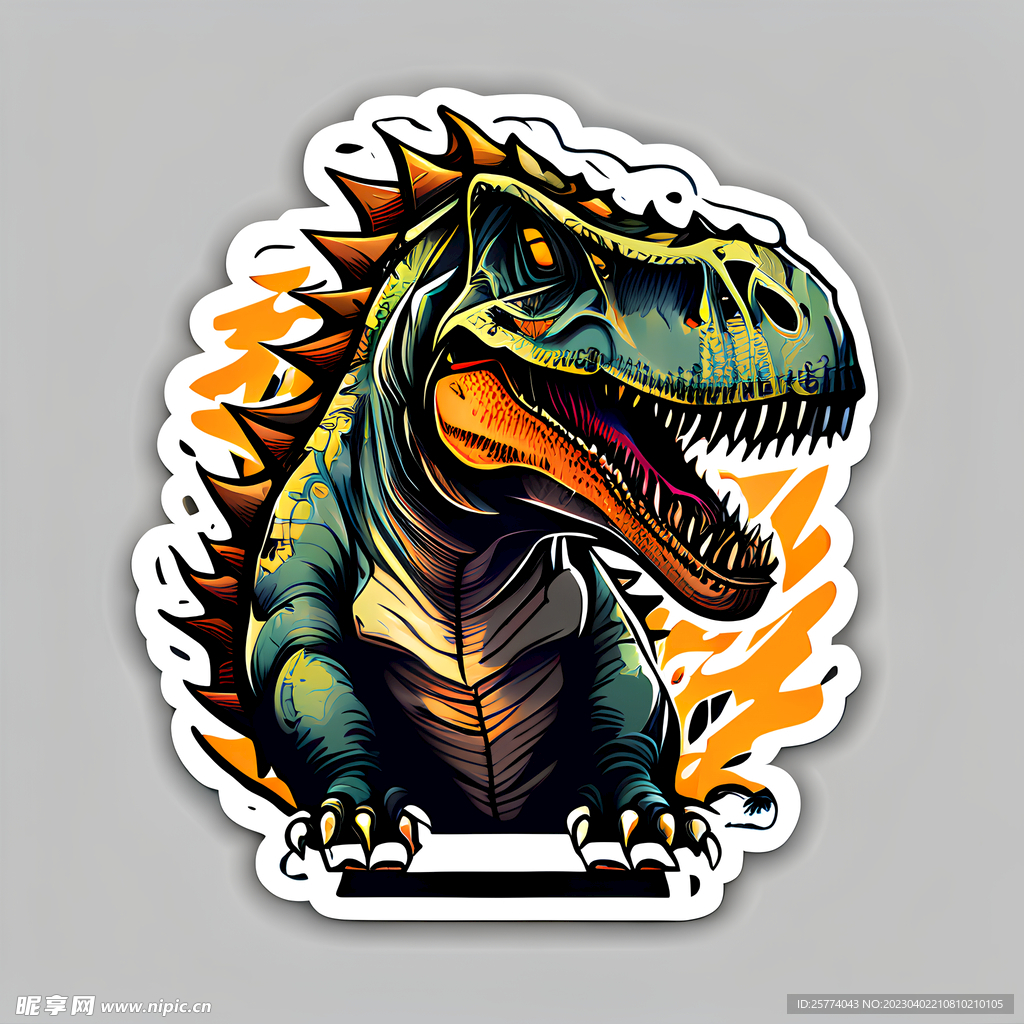 卡通恐龙贴纸