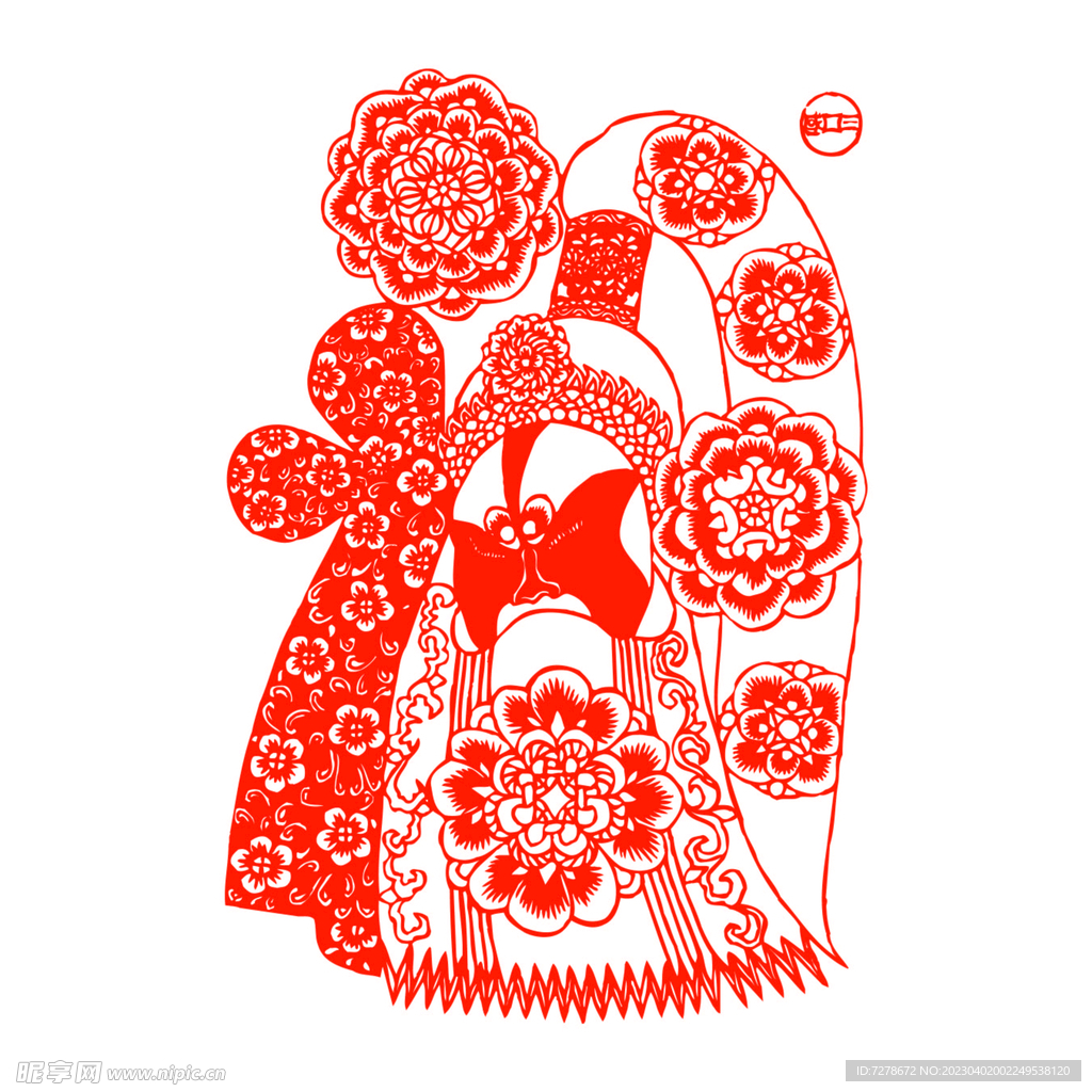 京剧脸谱剪纸图片