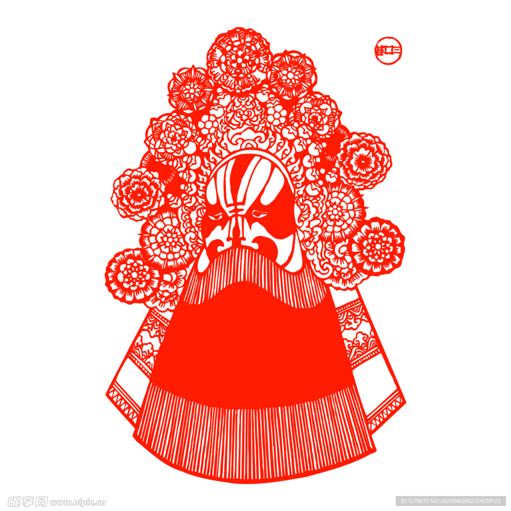 京剧脸谱剪纸图片