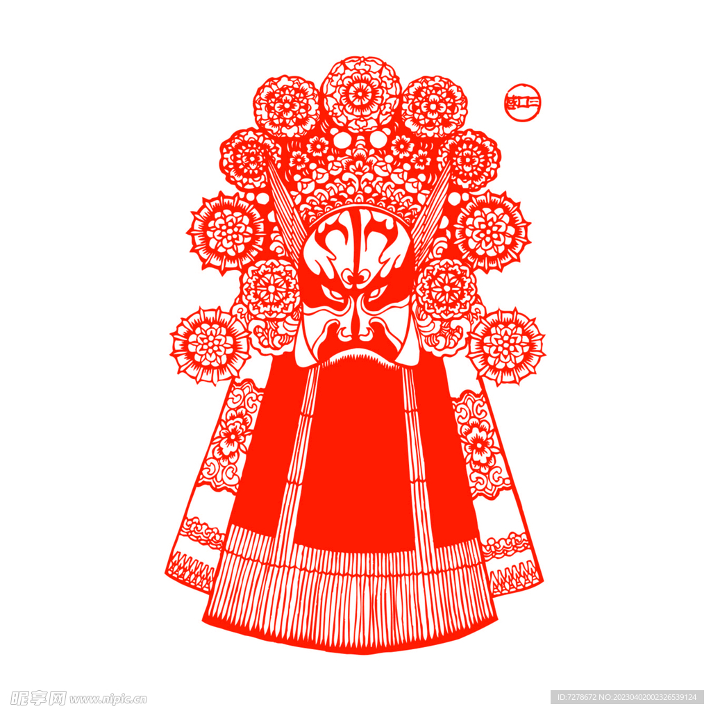 京剧脸谱剪纸图片