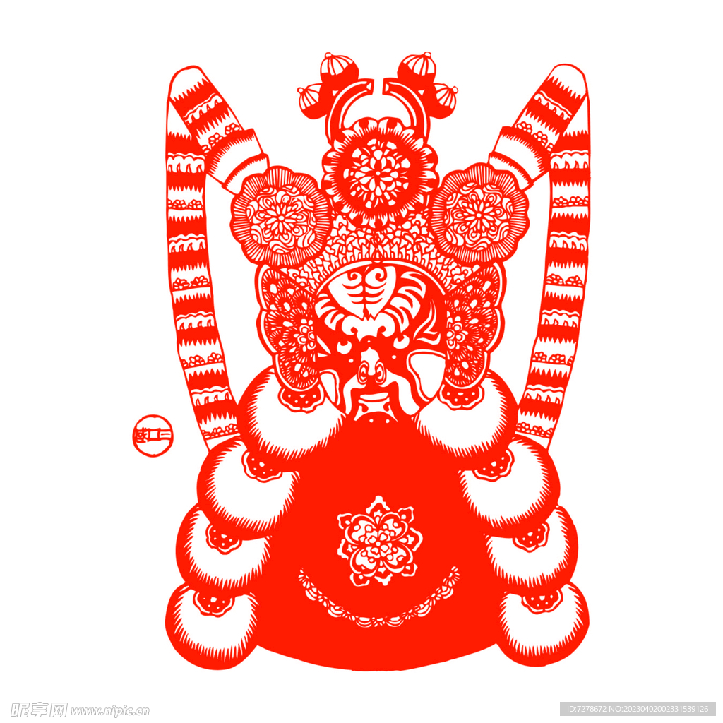 京剧脸谱剪纸图片