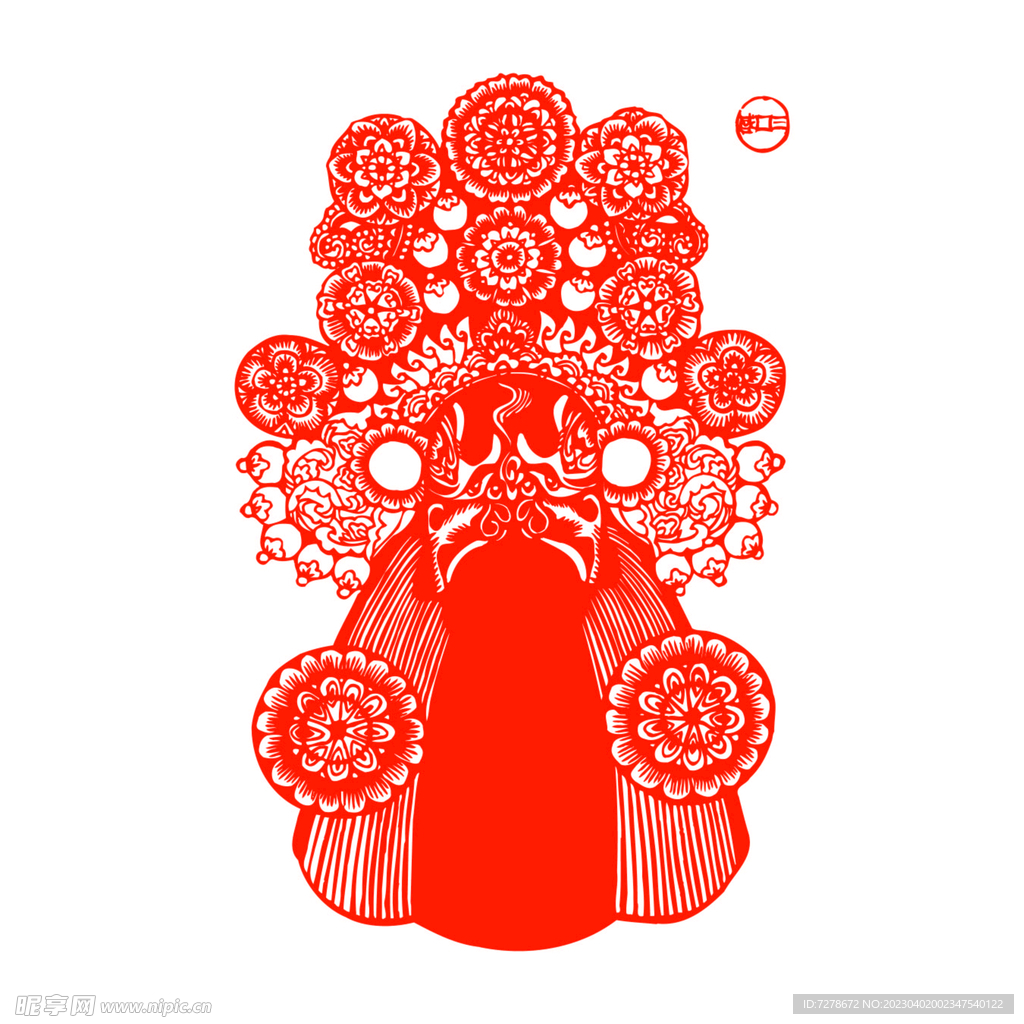 京剧脸谱剪纸图片