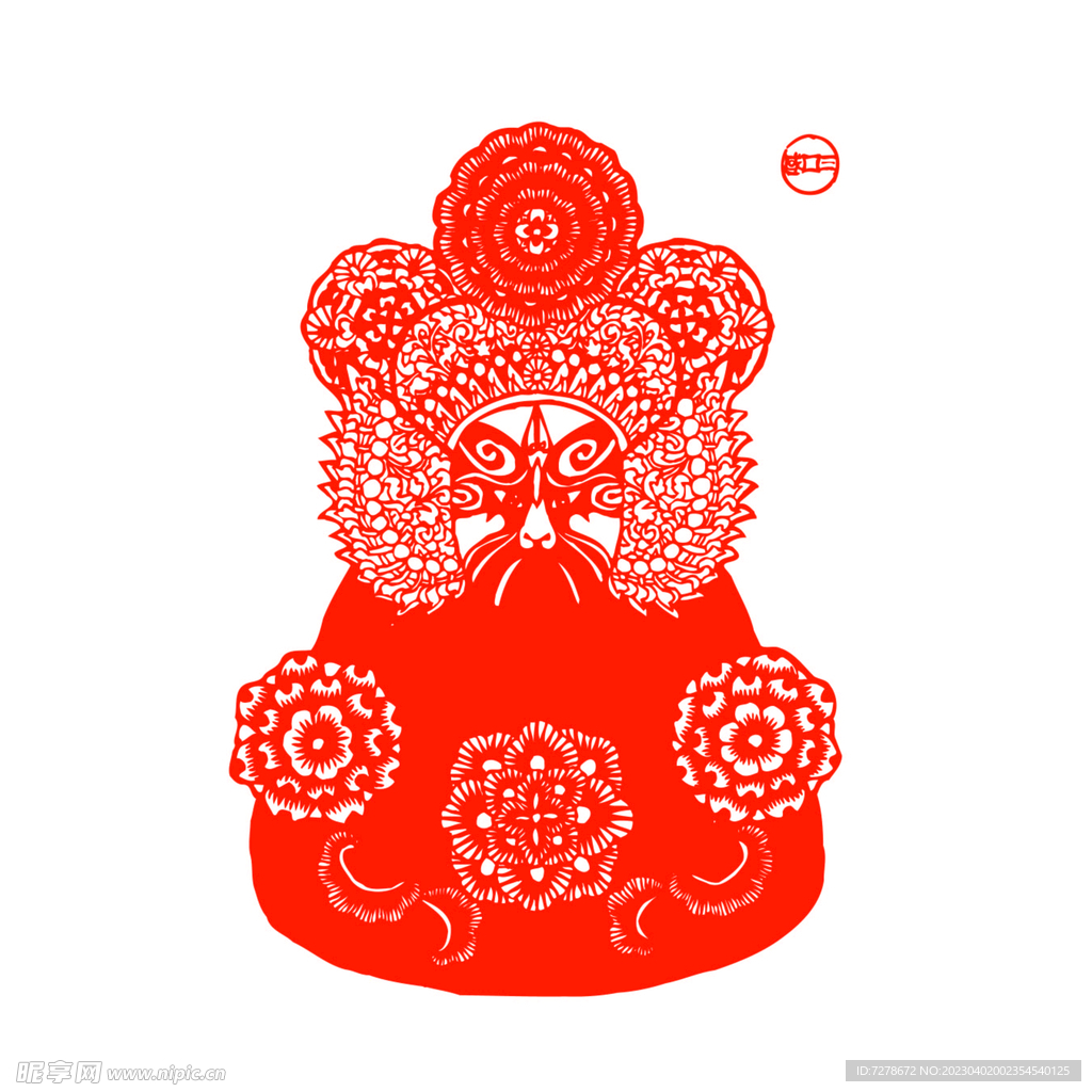 京剧脸谱剪纸图片