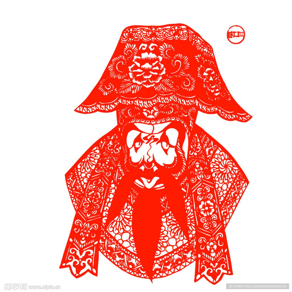 京剧脸谱剪纸图片