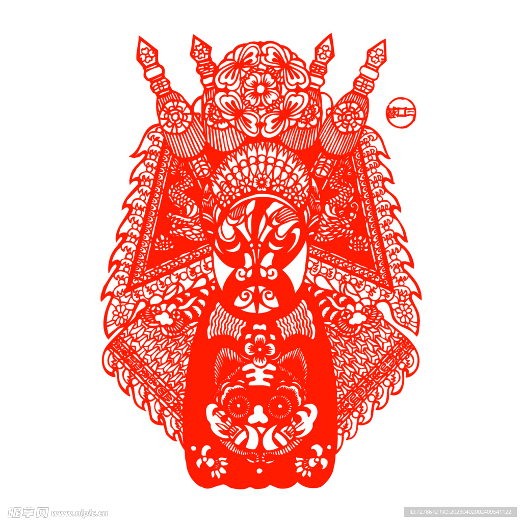 京剧脸谱剪纸图片