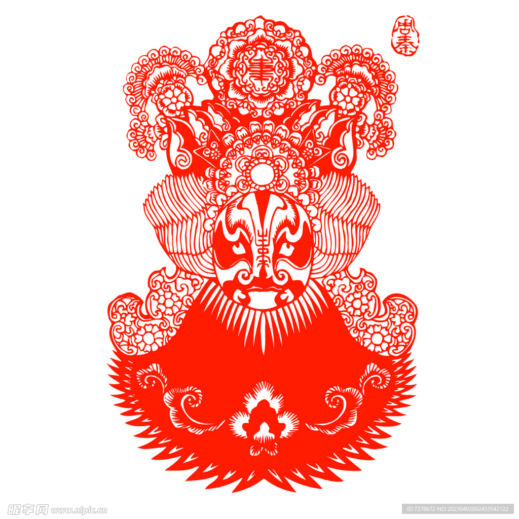 京剧脸谱剪纸