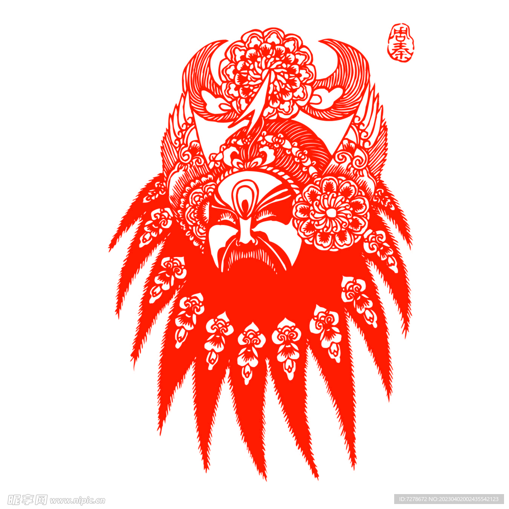 京剧脸谱剪纸