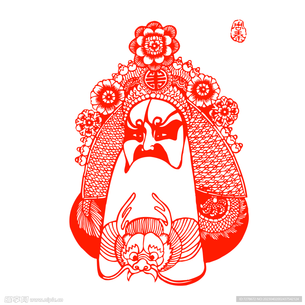 京剧脸谱剪纸