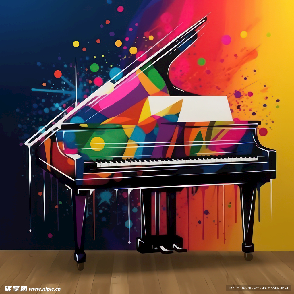 油画钢琴