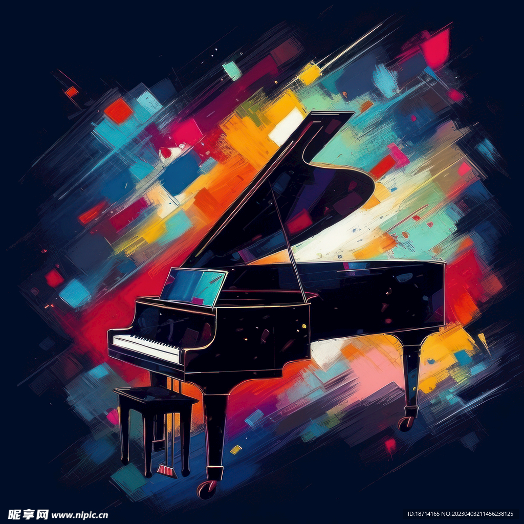 油画钢琴