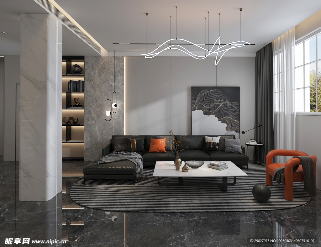 别墅豪宅客厅室内效果