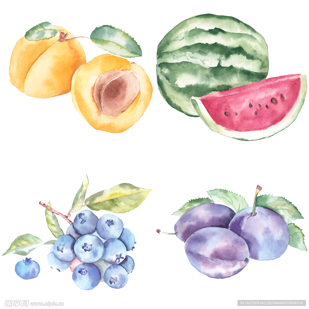 手绘水果