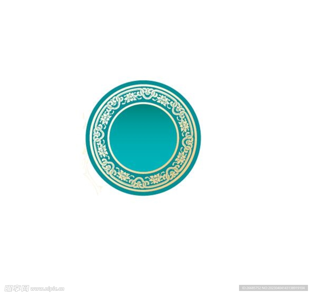 中国风花纹圆环