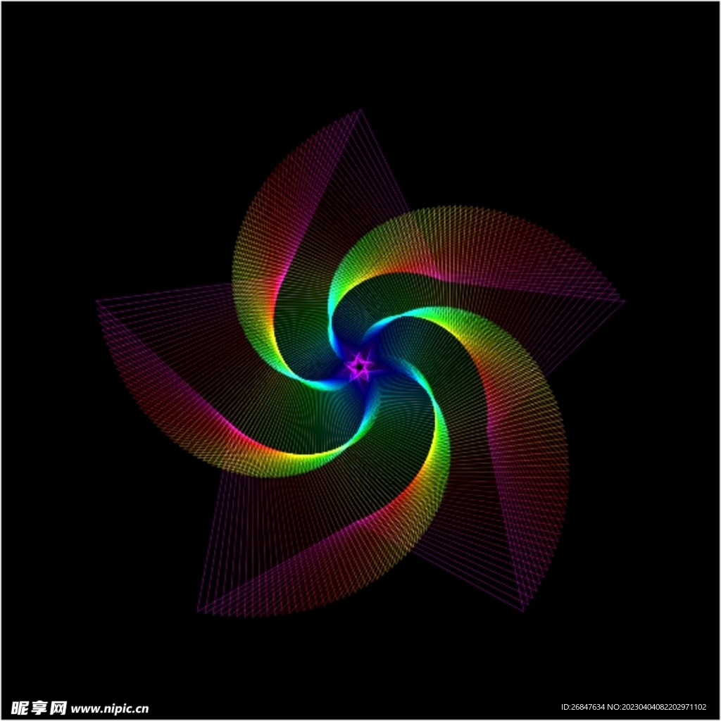 抽象条纹炫光图