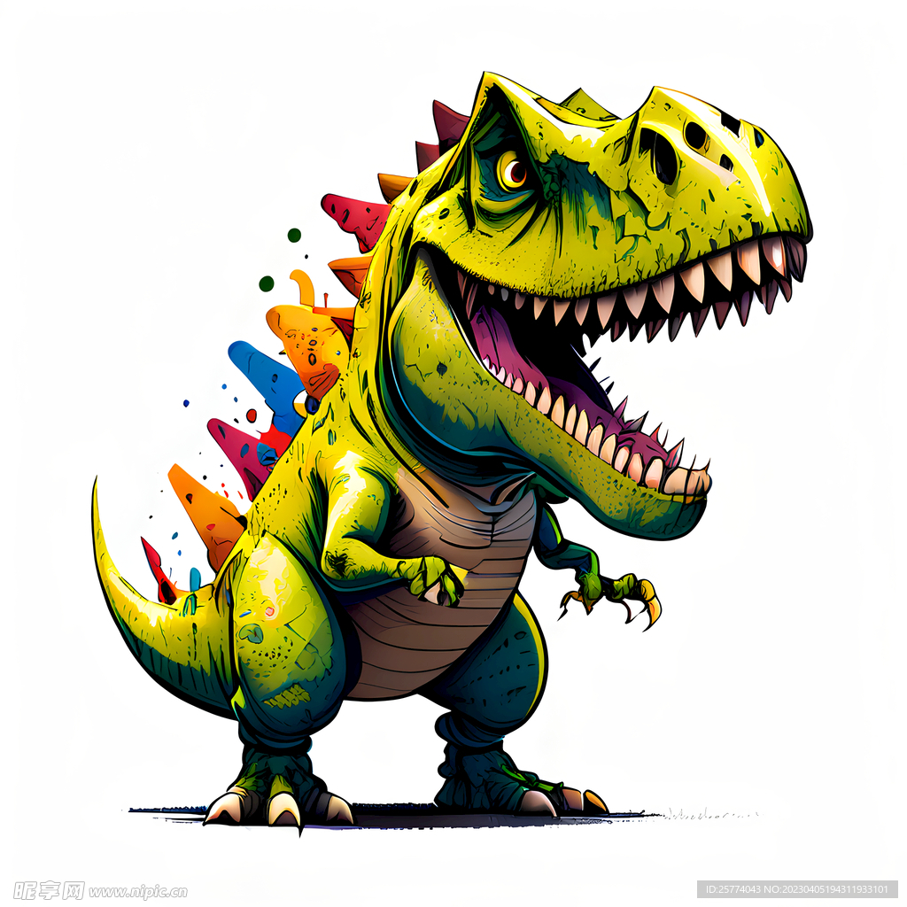 卡通霸王龙插画