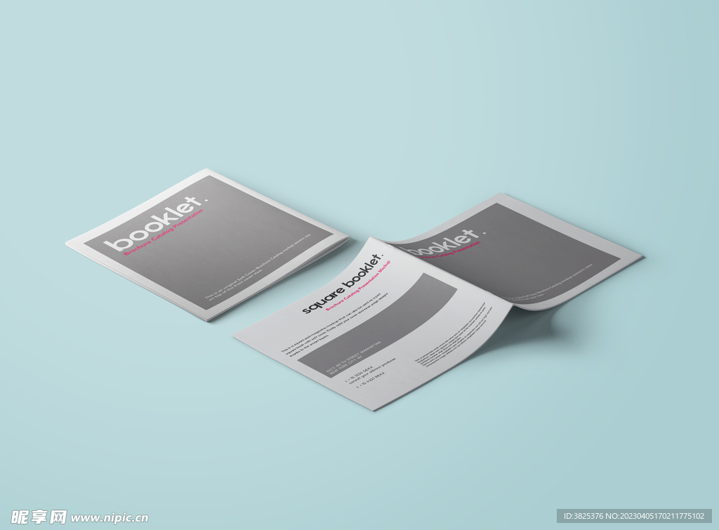 A4画报展示样机模板