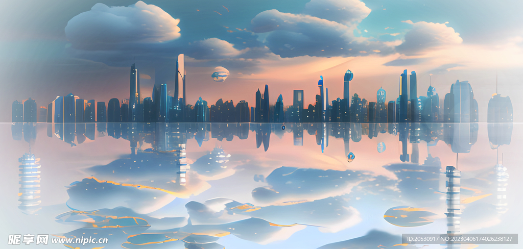 城市背景装饰画