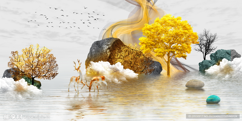 中国风水墨装饰画