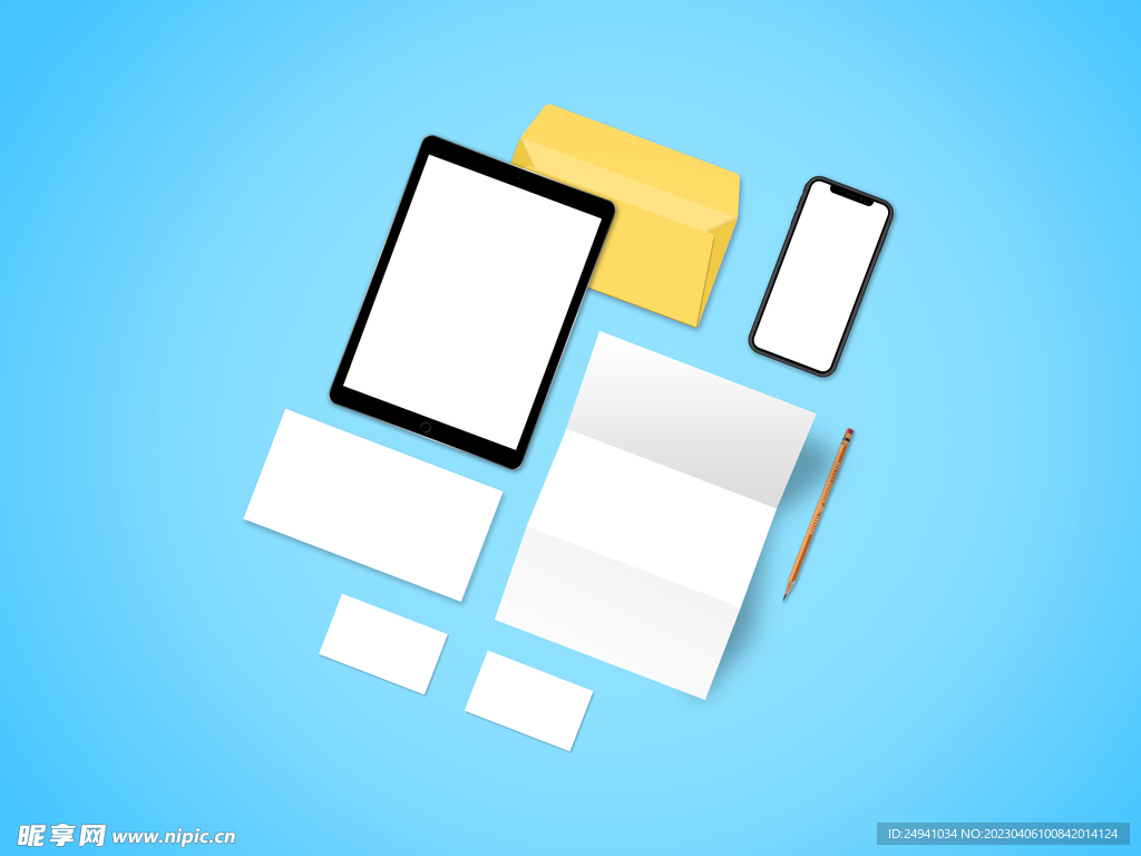 平板手机信封应用场景样机