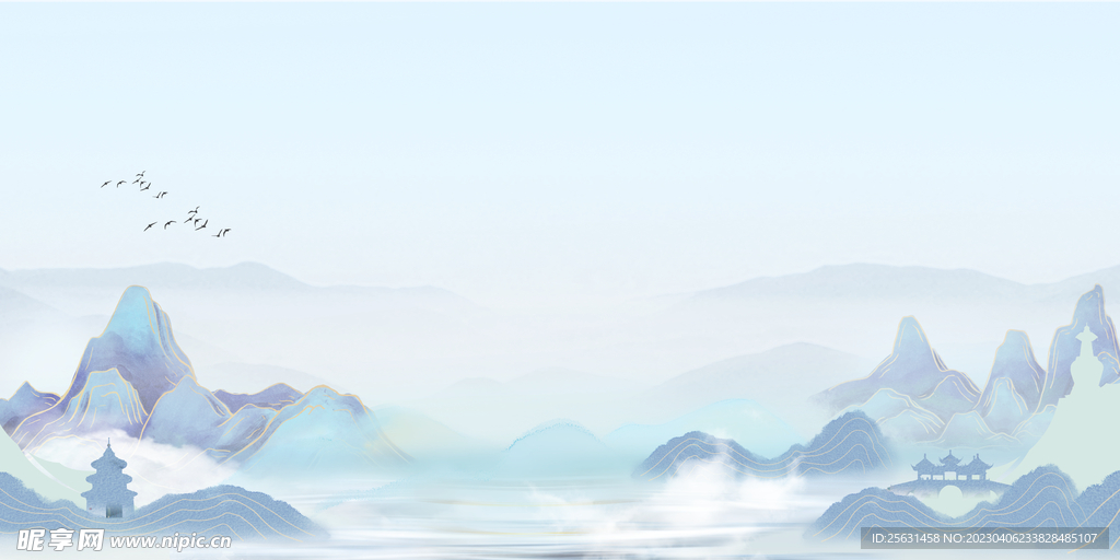 山水画背景