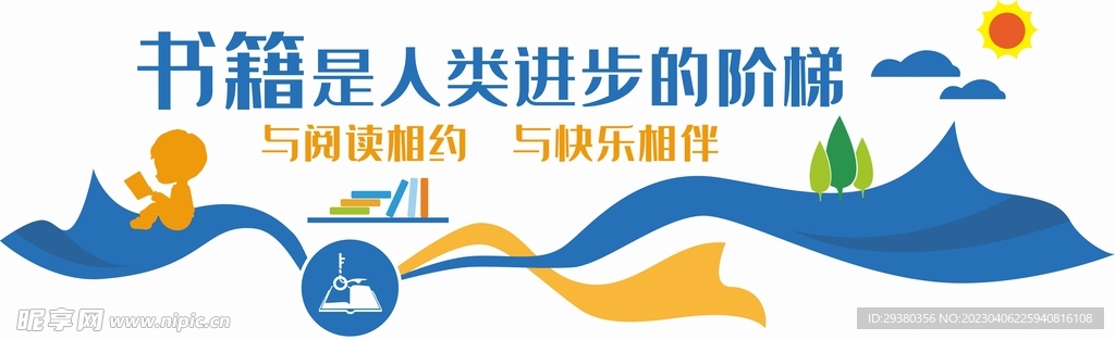 校园阅读文化墙