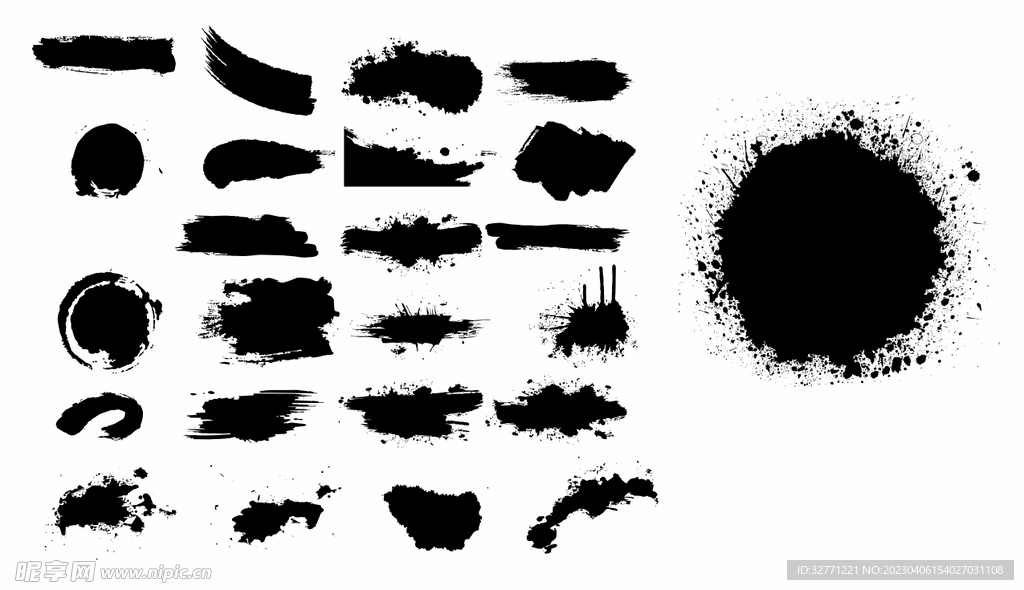 喷洒喷溅 墨点墨水