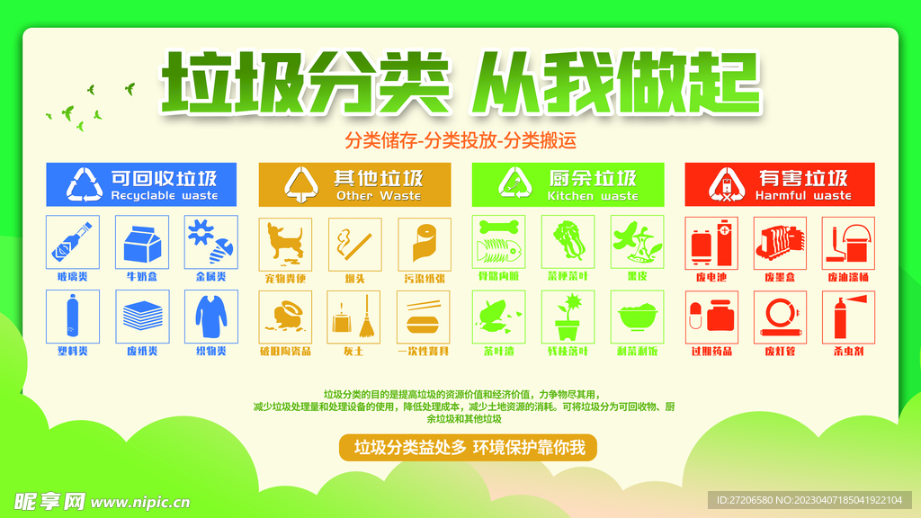 垃圾分类从我做起