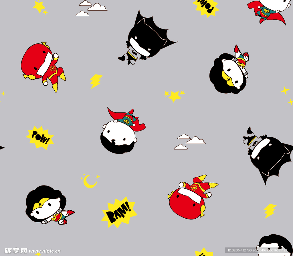 卡通 超级英雄 超人 印花