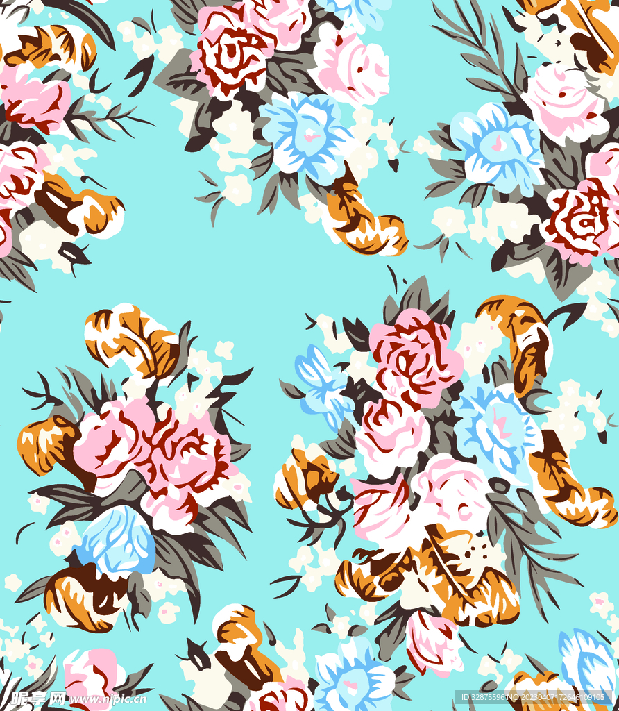 小碎花 花卉 花团