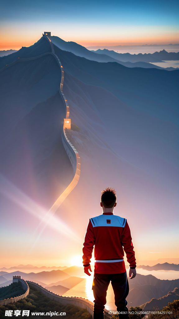 长城之巅看日出