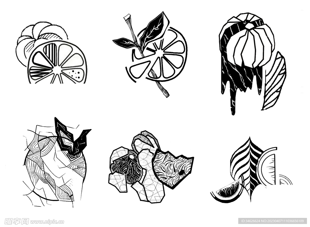 橘子的创意设计之打散构成