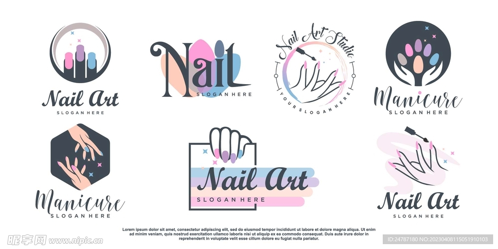 指甲logo设计