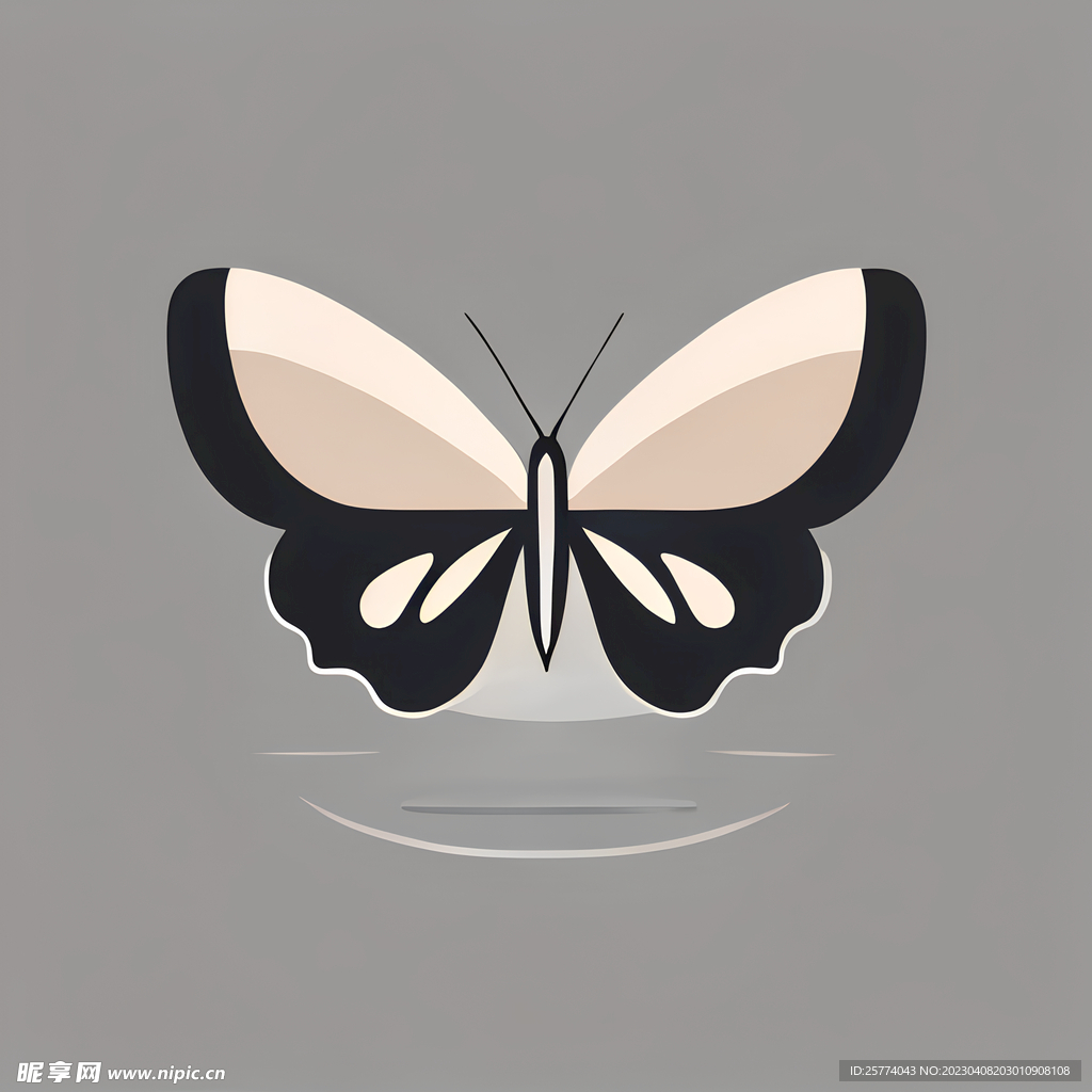 蝴蝶插画图标